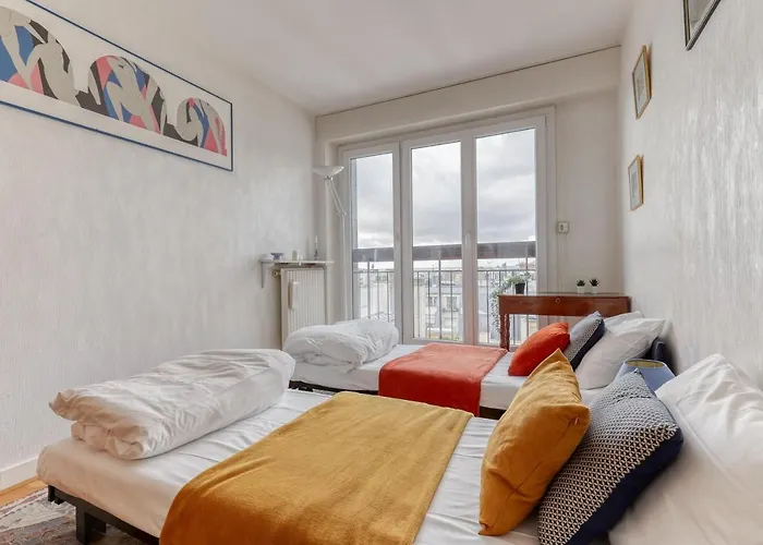 شقة Large And Bright 2 Bdrs Flat With View - 20 باريس